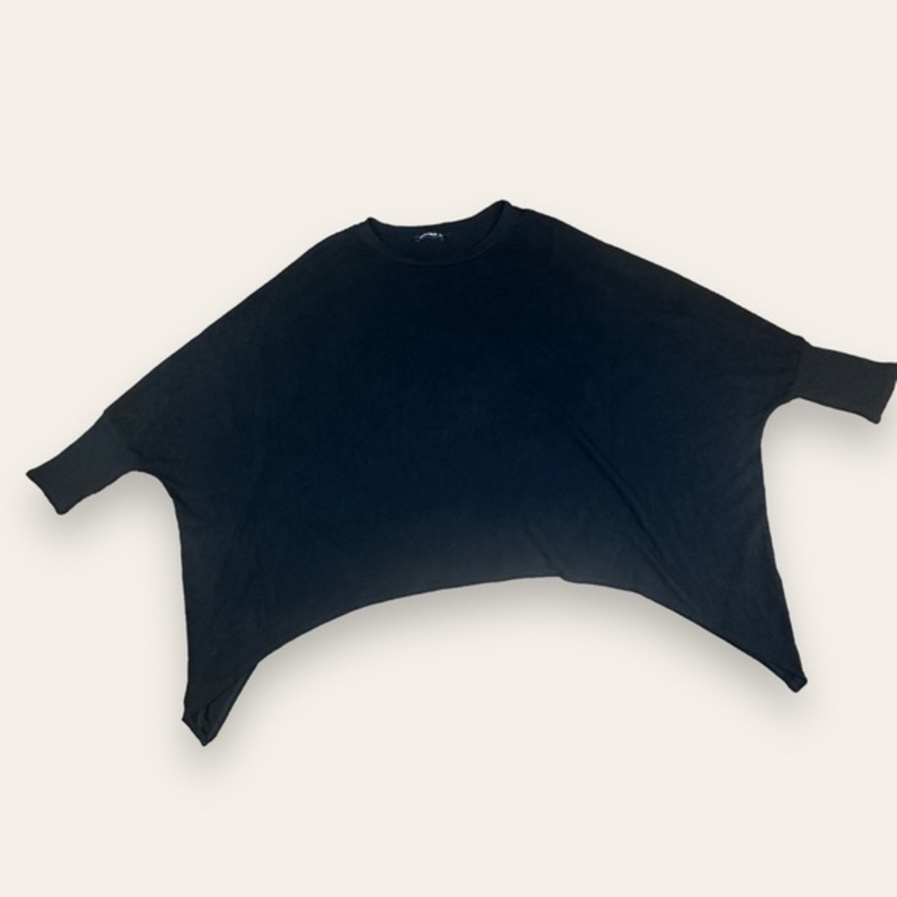 Nally & Millie black draped sweater